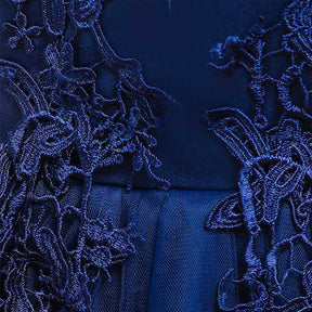 Princess Flower Girl Lace Dress Pageant Kids Christmas Party Dresses-Royal Blue