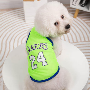 Dog Shirt Puppy Breathable Printed Mesh Jersey Vest T-Shirt Costume-Lakers