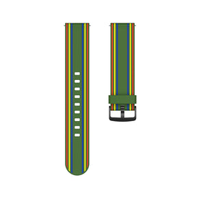Silicone Band Striped Watch Band For Samsung Galaxy Watch 42/46mm Gear S3 Frontier/Classic(Rainbow Green)