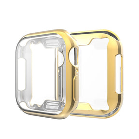 TPU All Around Screen Protective Cover for iWatch SE/6/5/4/3/2/1-Gold