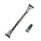 Love Stainless Steel Watch Band Adjustable Wristbands for Apple IWatch Series SE/1/2/3/4/5/6 For Women-Silver