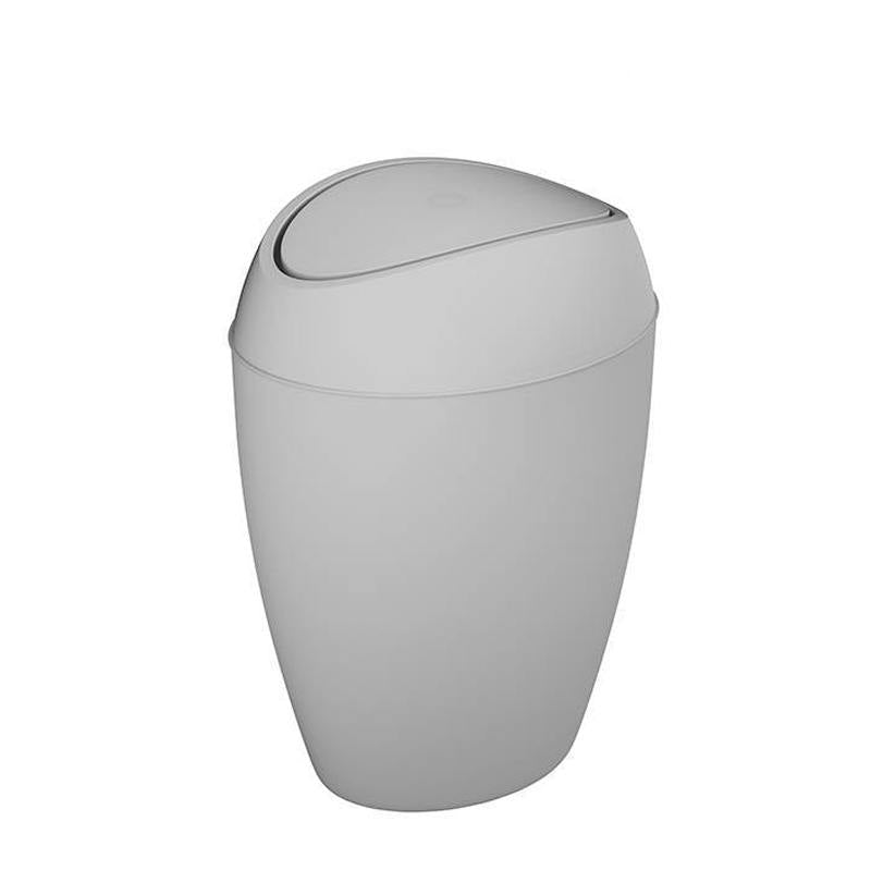 2.4 Gallon Plastic Trash Can with Swing - Gray