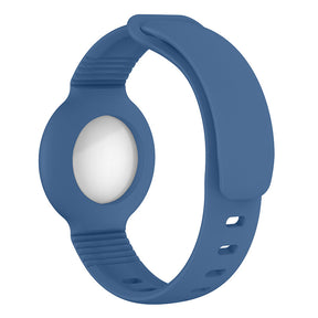 Apple Airtags Watch Strap Silicone Protective Sleeve-Blue
