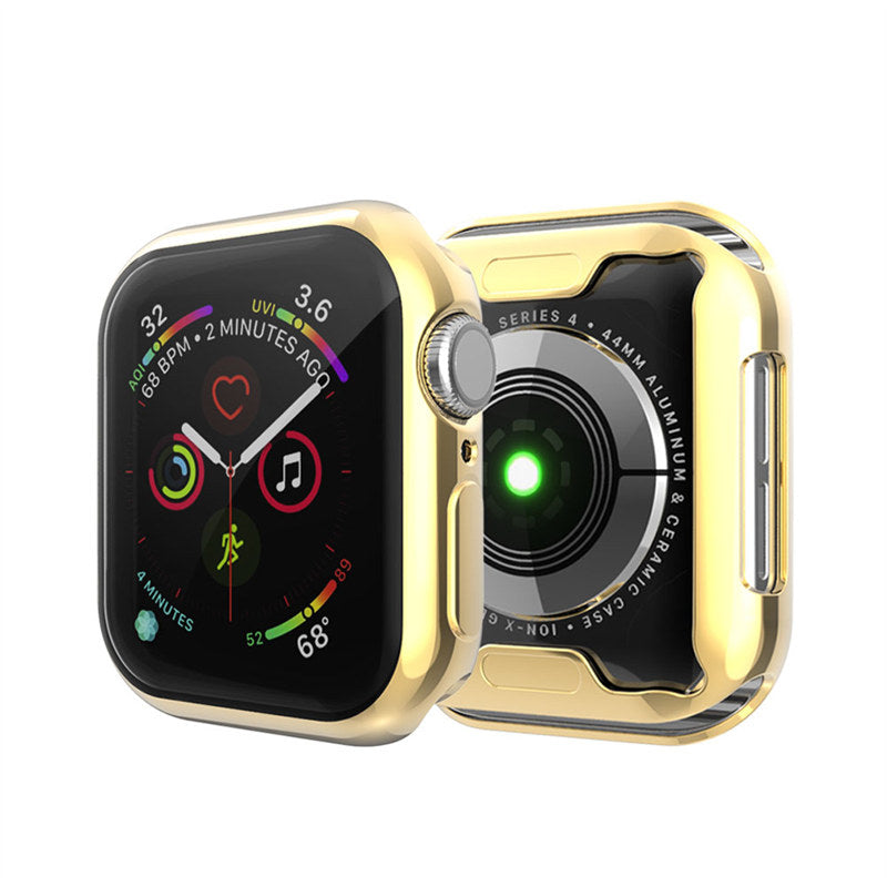 TPU All Around Screen Protective Cover for iWatch SE/6/5/4/3/2/1-Gold