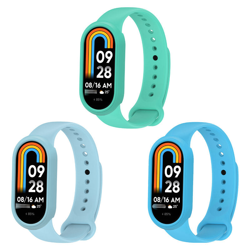 3 Pcs Silicone Watch Protective Cases Shock proof for Mi 8 Watch-A