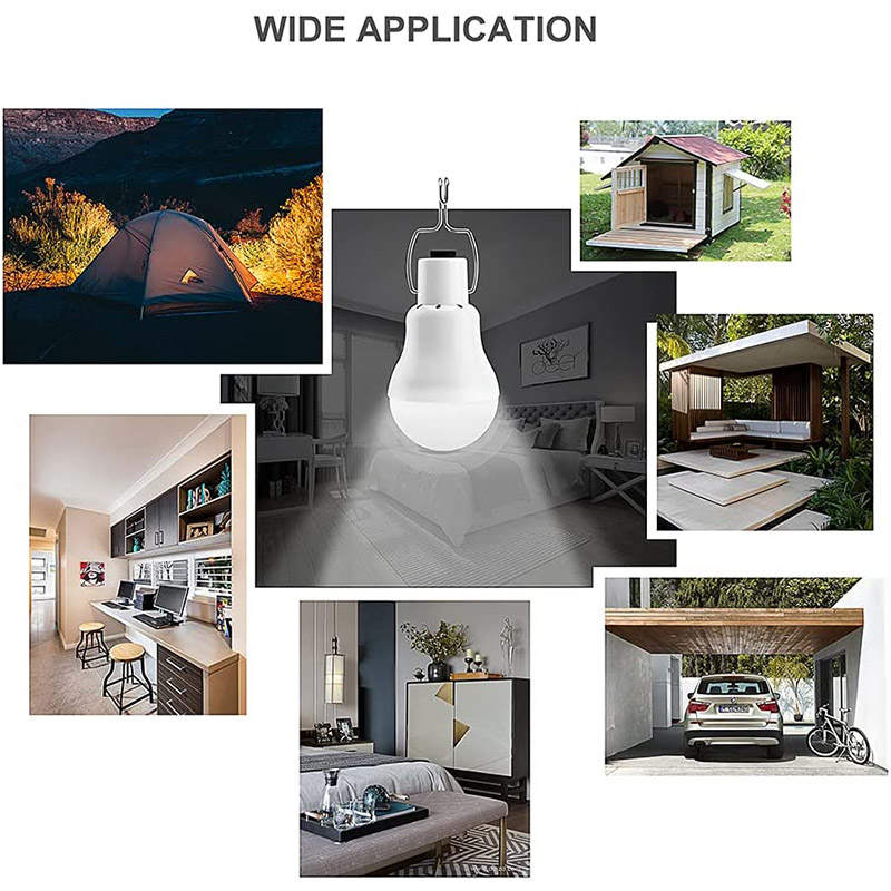 2Pack Solar Light Bulbs Portable Outdoor 110LM Tent Light