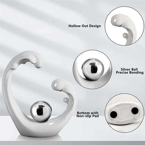 Modern Abstract Art Ceramic Statue Home Decorations for Living Room-Small