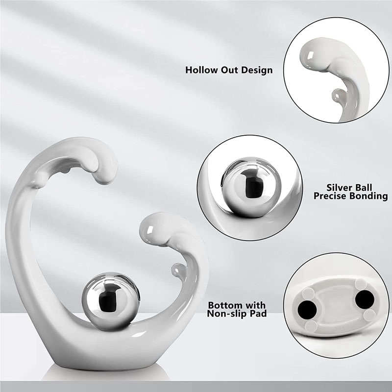 Modern Abstract Art Ceramic Statue Home Decorations for Living Room-Small