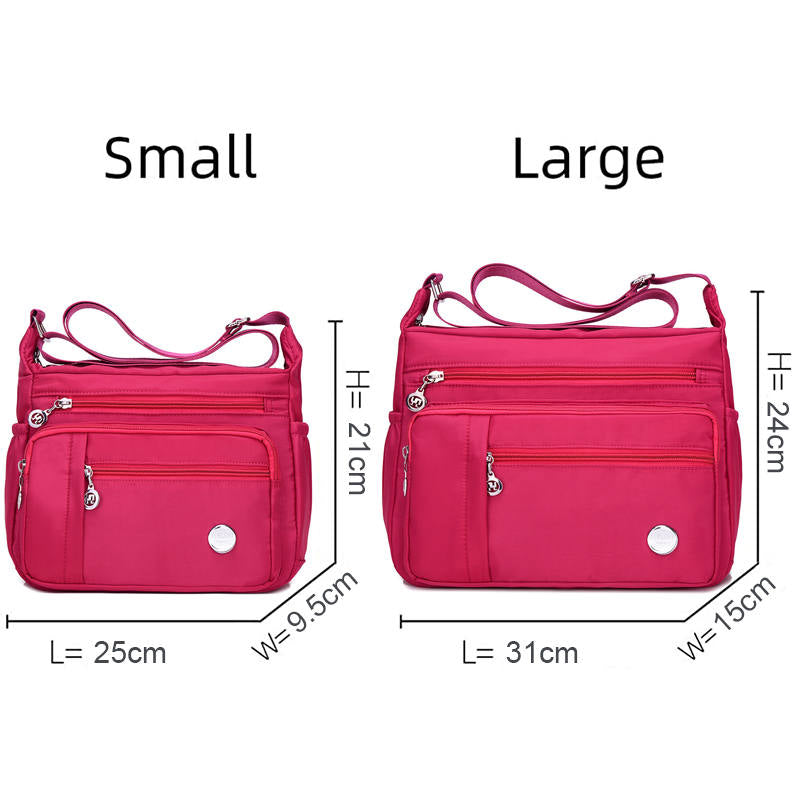 Women Shoulder Handbag Roomy Multiple Pockets Fashion Crossbody Purse-Pink