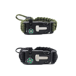 2Packs Hiking Gear Traveling Camping Gear Kit Bracelet Adjustable-A