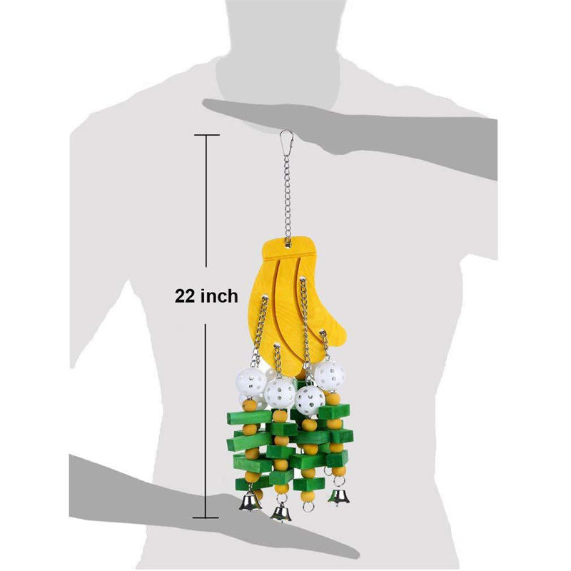 Big Bird Parrot Toy for African Grey Macaw Parrot-Banana