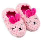 Cute Rabbit Plush Slippers for Toddler Girls Warm Winter House Shoes