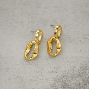 Irregular Geometric Classy Earrings Double Hoop Earrings for Women