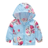 Boys Girls Cartoon Print Zip Lightweight Jacket Hooded Coats Casual Windbreaker-27