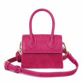 Small Square Bag Women Simple Mini Messenger Bag-RoseRed