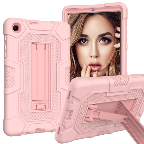 B3 Robot Tablet Case Silicone Shockproof Protective Stand Cover For Samsung Galaxy Tab A 8.4 T307 (2020)-RoseGold