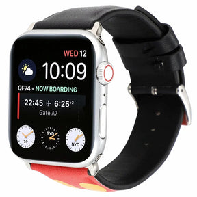 Cartoon Leather Watch Band for Apple Watch Series SE/6/5/4/3/2/1-C