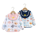 2 Pcs Long Sleeve Baby Bibs Waterproof Smock for 6-42 Months-3