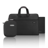 3Pcs Laptop Sleeve Carrying Bag Durable Water Resistant Computer Handbag-Black