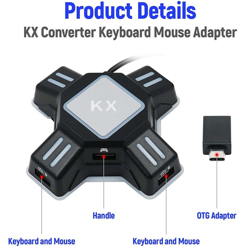 Keyboard Mouse Converter Adapter for N-Switch/Xbox One/PS4/PS3