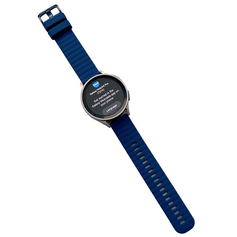 Sports Watch Strap Wave Pattern for Samsung Gear S2 Huawei Watch GT-DarkBlue