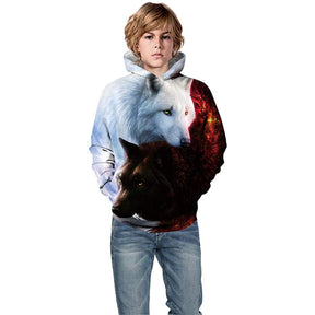 Realistic 3D Print Hoodie for Kids Novelty Sweatshirts Childrens Digital Casual Pullover TZ058