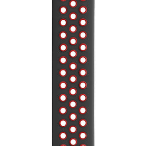 Sports Breathable Silicone Solo Loop Watchband for Apple Watch Series 6/5/4/3/2/1/SE-BlackRed