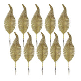 10 Pcs Christmas Tree Leaves with Clips for Party Decoration-Gold