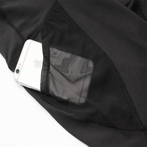 Women Yoga Shorts With Pocket High Waist Fitness Leggings Sports Running Quick Drying Perspiration Tights 2024-Black