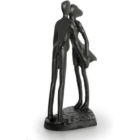 Passionate Kiss Affectionate Couple Art Iron Sculpture