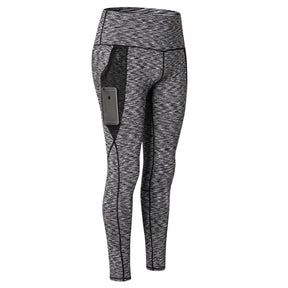 Adore Women Yoga Pant With Mesh Pocket Running Fitness Leggings Sports Quick Drying Tight Pants 2028-Colorful Black