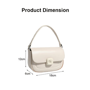 Tote Bag for Women Casual Zipper Lightweight Handbag with Chain-White