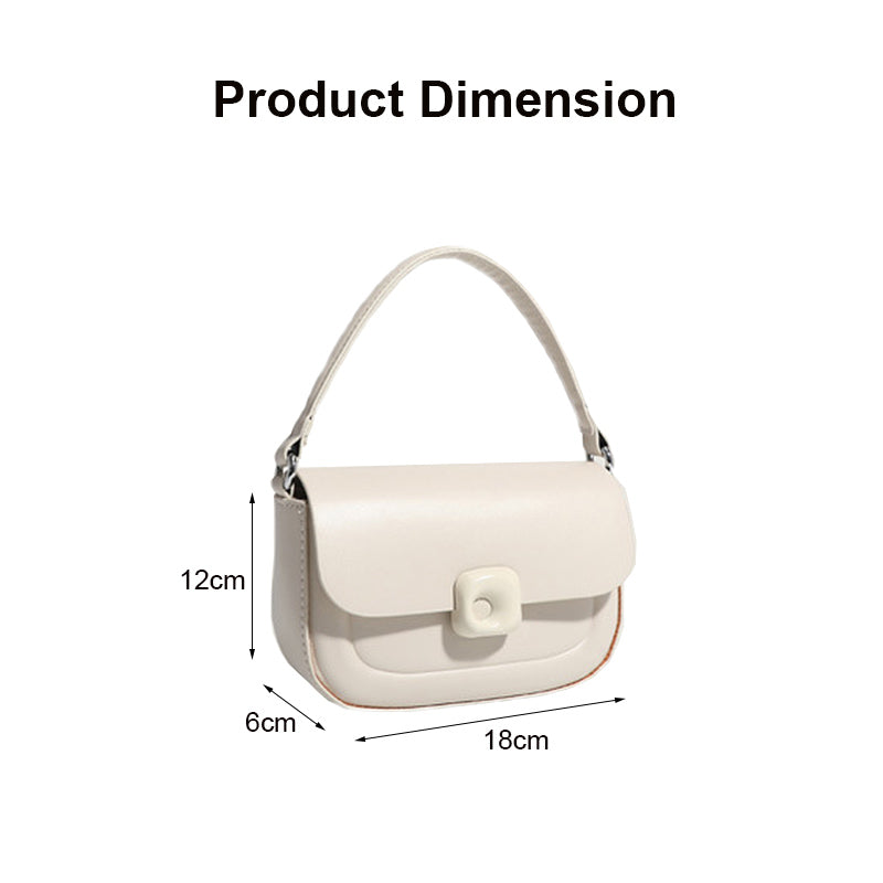 Tote Bag for Women Casual Zipper Lightweight Handbag with Chain-White