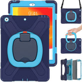 B-OnePiece iPad Case+Neck Strap For iPad Mini 1/2/3/4/5/6-NavyBlue&Blue