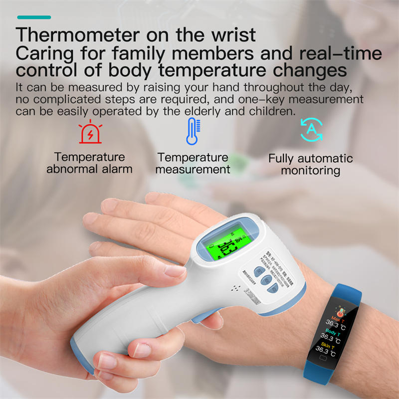 F64T Smart Watch Fitness Tracker with Blood Oxygen Heart Rate Temperature Monitor-Purple