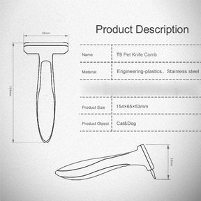 Cat Brush For Shedding And Grooming Pet Comb Easy to Hold-Green