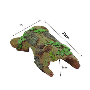 Reptile Resin Wood Aquarium Cave Decor for Fish Shrimp-A