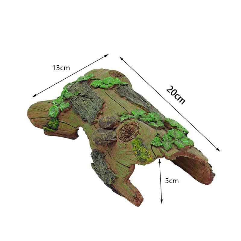 Reptile Resin Wood Aquarium Cave Decor for Fish Shrimp-A