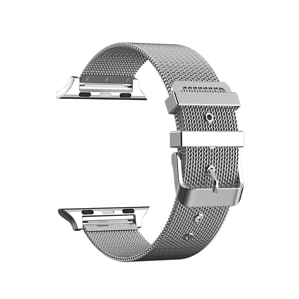 Buckle Metal Mesh Watch Watch Band For Apple Watch SE/6/5/4/3/2/1(Silver)