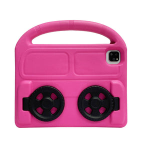 Wheel iPad Case For iPad Pro 11/Air4 10.9 inch Shockproof Stand Cover With Handle Stand-Rose