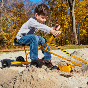Kids Excavator with Wheels Great for Outdoor Play Sand Beach Toy