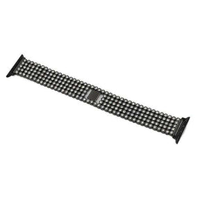 MTX Stainless Steel Watch Band Adjustable Wristbands for Apple IWatch Series SE/1/2/3/4/5/6 For Women-Black