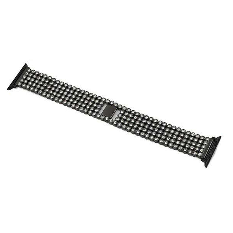 MTX Stainless Steel Watch Band Adjustable Wristbands for Apple IWatch Series SE/1/2/3/4/5/6 For Women-Black