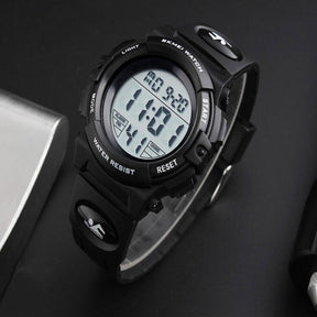 Kids Fashion Digital Watch Boys Sports Waterproof Led Watches-Black