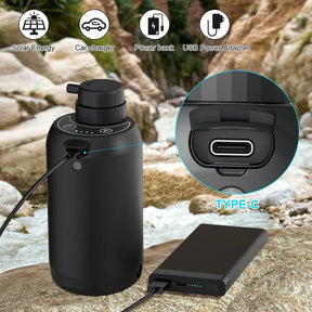 Portable Electric Water Filter System with Emergency Lighting for Hurricane Camping