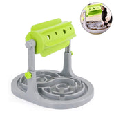 Interactive Dog Cat Food Puzzle Toy Pet Roller Slow Feeder Height Adjustable