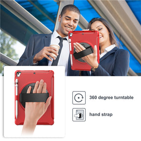 Spider Man 3-Layer Multi-Function Case With Pencil Holder+Cap For iPad 5/6 iPad Air1/2 iPad Pro 9.7-Red