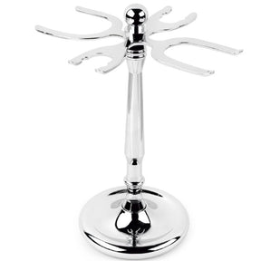 4 Prong Chrome Razor Brush Stand for Shaving Accessories