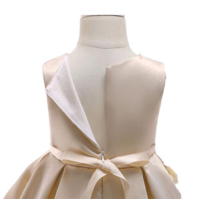2-9 Years Flower Girls Dress Wedding Party Embroidered Dress-Champagne