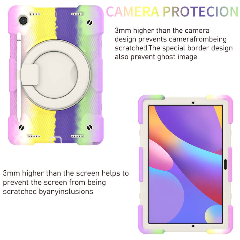 Tab A 8 X200/X205 Samsung Tablet Case with 360¡ãSwivel Stand-Colorful Purple